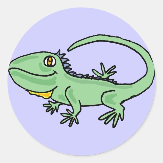 Adesivo Redondo Cartoon Sticker BC-Iguana (Frente)