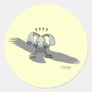 Adesivo Redondo ????... Cartoon Sticker de Coelho