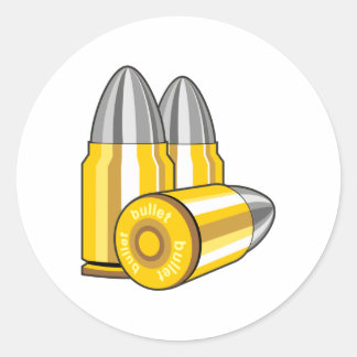 Adesivo Redondo Cartuchos bullets