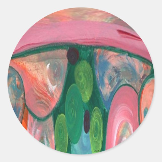 Adesivo Redondo Cartuchos com lâmpada de lava por Janz (Frente)