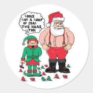 Adesivo Redondo Carvão para o Natal