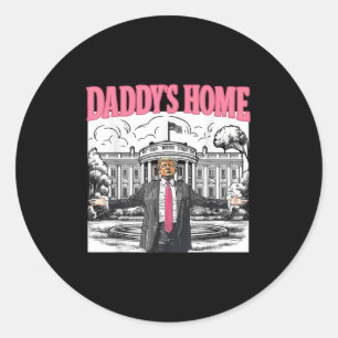 Adesivo Redondo Casa Branca de Daddys 2025 Presidente Trump _3