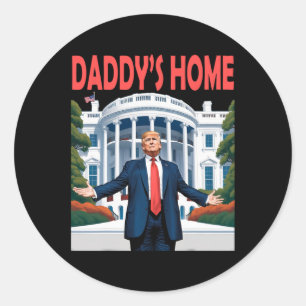 Adesivo Redondo Casa Branca de Trump Daddys 1