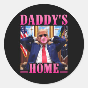 Adesivo Redondo Casa Branca de Trump Daddys 2024 3