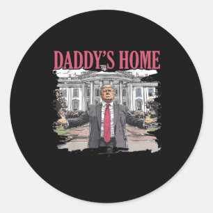 Adesivo Redondo Casa Branca de Trump Daddys 2024 4