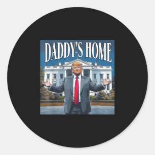 Adesivo Redondo Casa Branca de Trump Daddys 2025