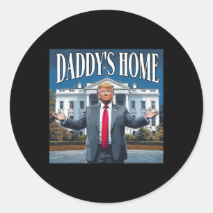 Adesivo Redondo Casa Branca de Trump Daddys 2025