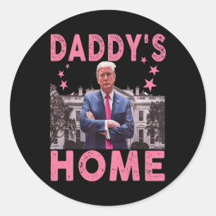 Adesivo Redondo Casa Branca de Trump Pai 2024 1