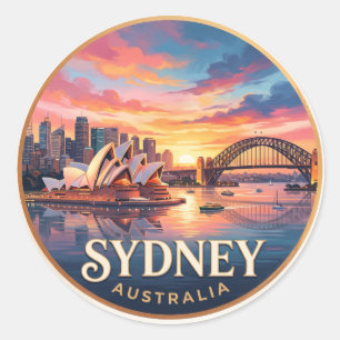 Adesivo Redondo Casa da Ópera de Sydney Austrália