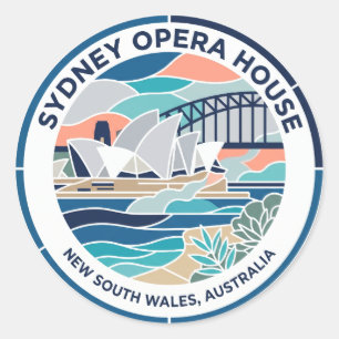Adesivo Redondo Casa da Ópera de Sydney Austrália