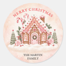 Casa de Biscoito Personalizada de Natal em Família