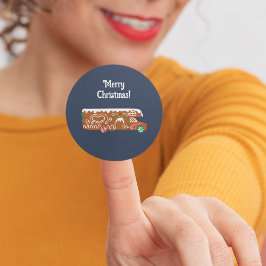 Adesivo Redondo Casa de gengibre RV Classe C Camper Natal