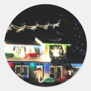 Adesivo Redondo Casa de Natal
