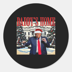 Adesivo Redondo Casa de Natal do pai Casa Branca Trump D