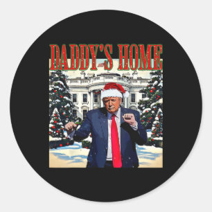 Adesivo Redondo Casa de Natal do pai Casa Branca Trump D