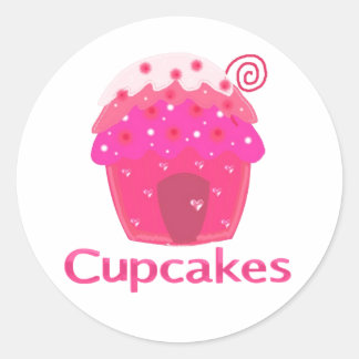 Adesivo Redondo Casa Doce Cupcake