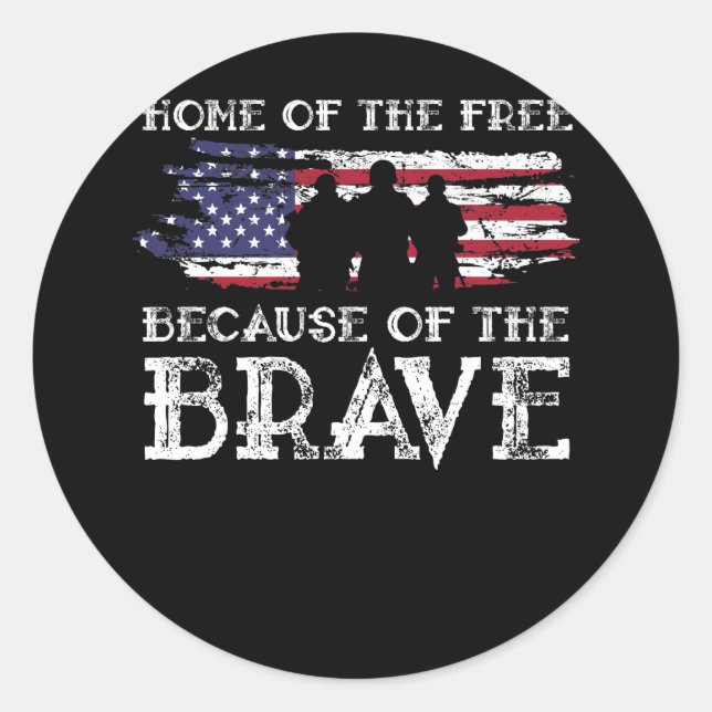 Adesivo Redondo Casa dos Libertos por causa dos Militares Corajoso (Frente)