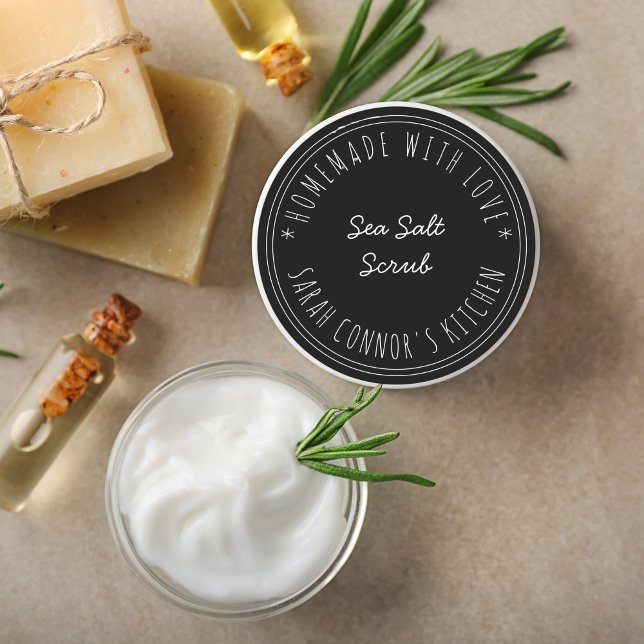 Adesivo Redondo Casa feita com amor Sea Salt Scrub Spa (Criador carregado)