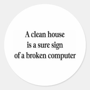 Adesivo Redondo Casa Limpa