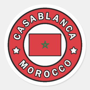 Adesivo Redondo Casablanca Marrocos