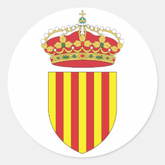Adesivo Redondo Casaco Arms Cataluña Símbolo da heráldica da Espan