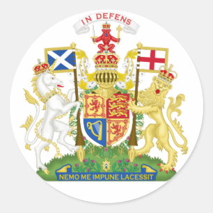 Adesivo Redondo Casaco da Scotland Arms Sticker