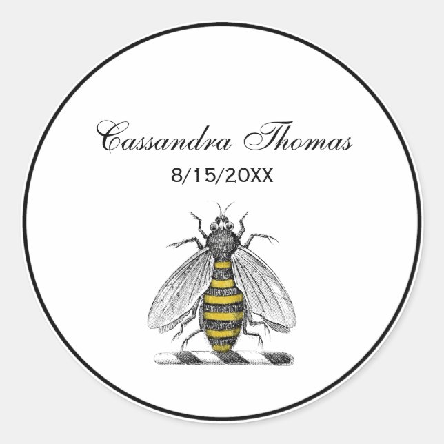 Adesivo Redondo Casaco de Abelhas Herádicas de Pré-Disquete Emblem (Frente)