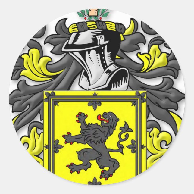 Adesivo Redondo Casaco de Armas Buchanan (Frente)