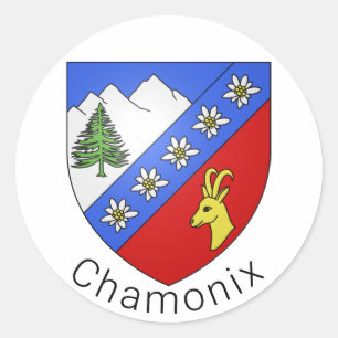 Adesivo Redondo casaco de armas Chamonix