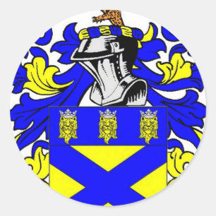 Adesivo Redondo Casaco de Armas Cooper (Inglês)