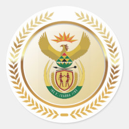 Adesivo Redondo Casaco de Armas da África do Sul