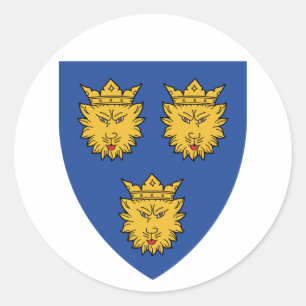 Adesivo Redondo Casaco de Armas da Dalmácia, Croácia