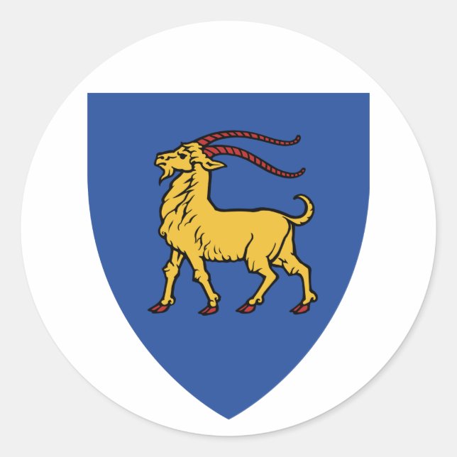 Adesivo Redondo Casaco de Armas da Ístria (Frente)
