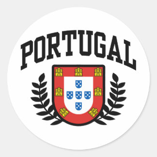 Adesivo Redondo Casaco de Armas de Portugal