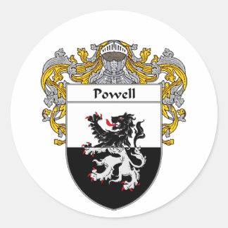 Adesivo Redondo Casaco de Armas de Powell (Mantled)