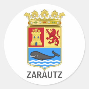 Adesivo Redondo Casaco de Armas de Zarautz - Gipuzkoa