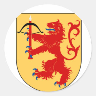 Adesivo Redondo casaco de armas do Småland Sticker
