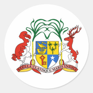 Adesivo Redondo Casaco de Armas Maurícias