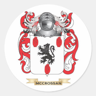 Adesivo Redondo Casaco de Armas McCrossan (Crest Familiar)