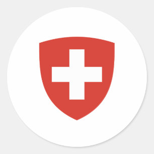 Adesivo Redondo Casaco de armas suíças