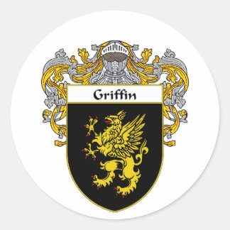Adesivo Redondo Casaco de Braços Griffin (Mantled)