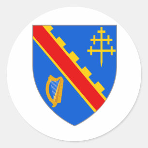 Adesivo Redondo Casaco Oficial Arms Armagh Heraldry Símbolo Irland
