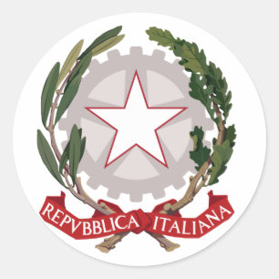 Adesivo Redondo Casaco Oficial Italiano De Armamento Heraldry
