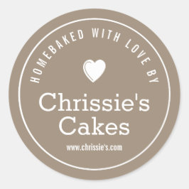 Adesivo Redondo casado com a padaria de artesanato de amor persona