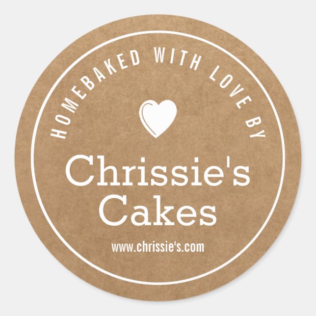 Adesivo Redondo casado com o amor da padaria Kraft (Frente)