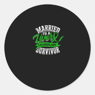 Adesivo Redondo Casado com sobrevivente de transplante de fígado -