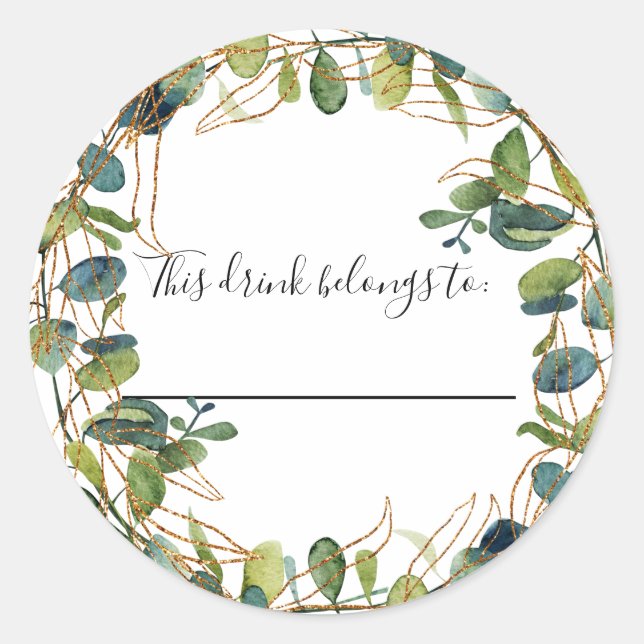 Adesivo Redondo Casado eucalipto esta bebida pertence a (Frente)