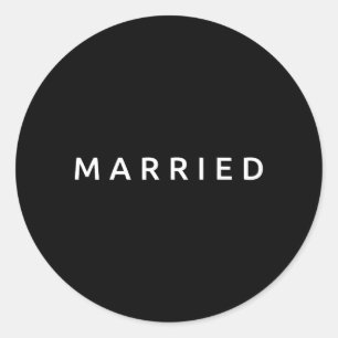 Adesivo Redondo Casado Marido Esposa Casamento Noiva Casal Engraça