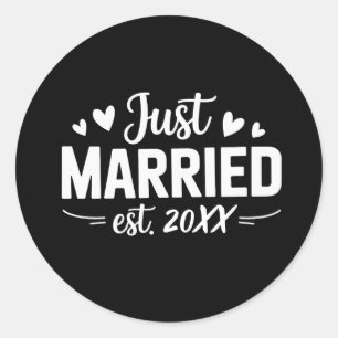 Adesivo Redondo Casados Personalizado Est Festa de Casamento Espos