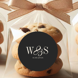 Adesivo Redondo Casais pretas de casamento